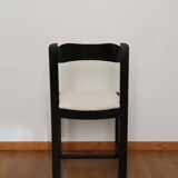 6 black lacquered and terry chairs
