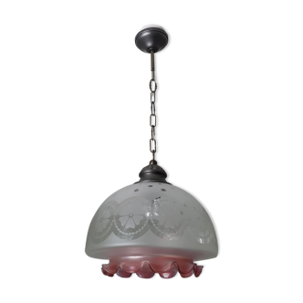 Frosted glass hanging