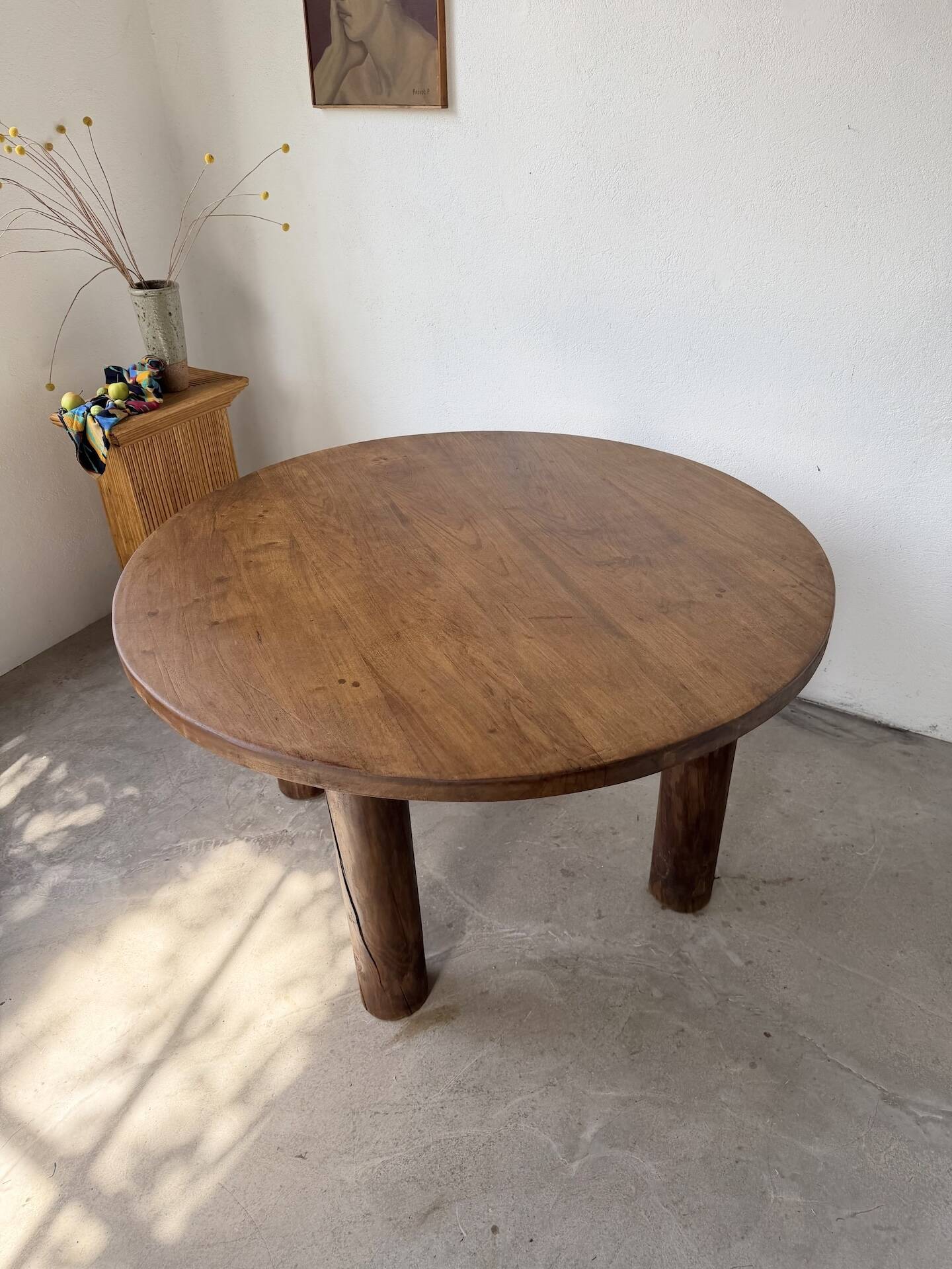 Round table 1950s constructivist walnut