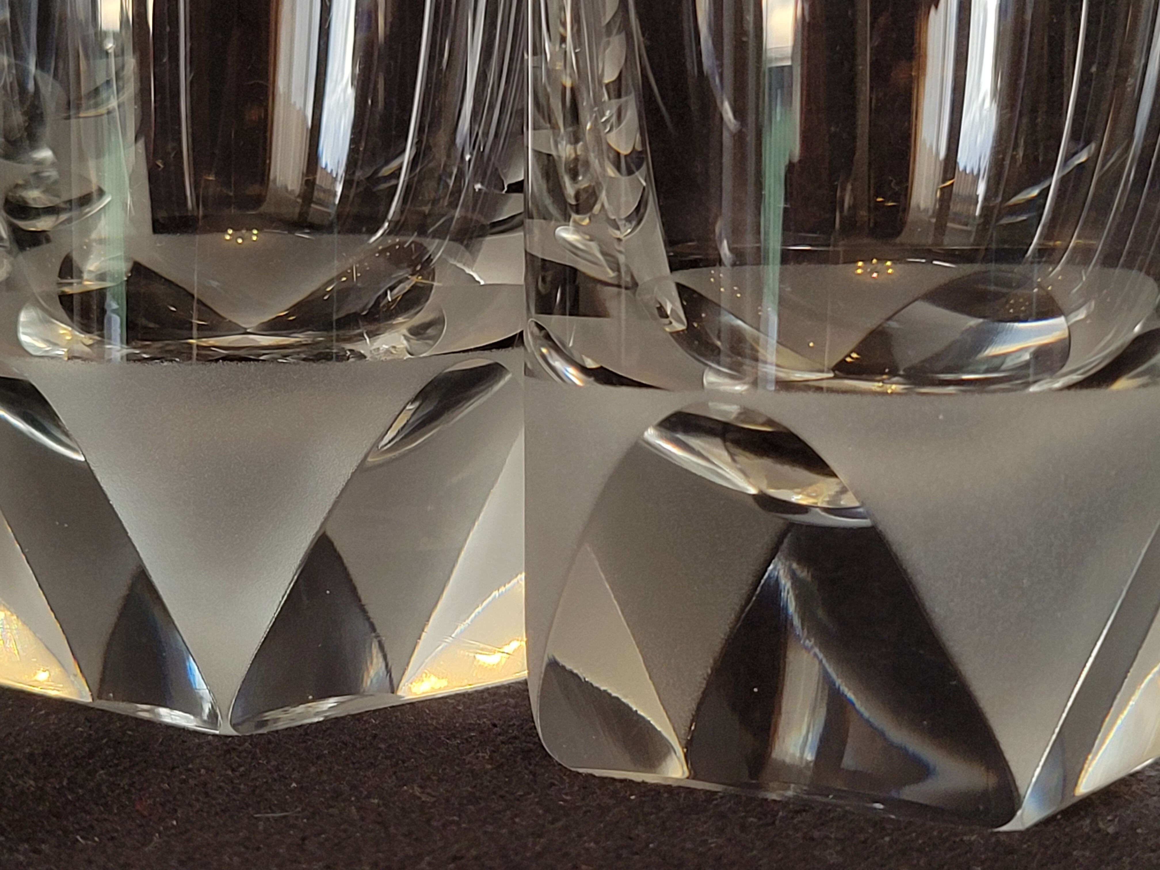 4 Rosenthal crystal whisky glasses + ice bucket + 2 shot glasses