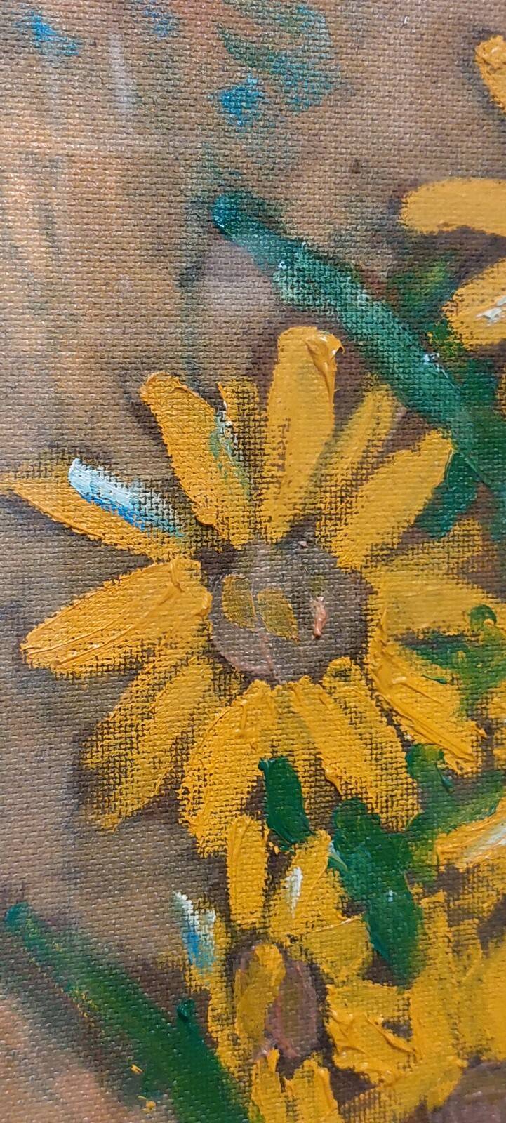 Oil on faesite, vase of flowers GEROLAMO BOLLI (Pisa 1933-2009)