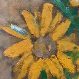 Oil on faesite, vase of flowers GEROLAMO BOLLI (Pisa 1933-2009)