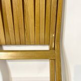 Vintage design solid wood scissor chairs from the 1970s
