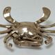 Vintage solid brass crab