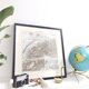 Vintage map of Switzerland 43x43cm from 1950