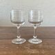 2 antique white wine glasses in crystal frieze engraved XIXth