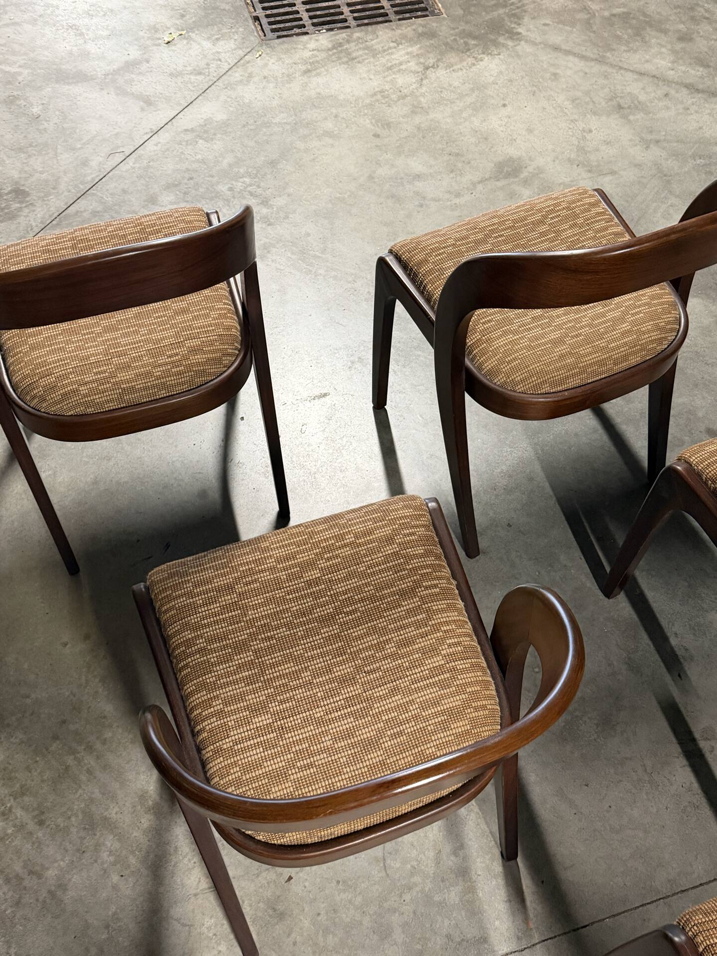 Set of 6 "Gondole" chairs by Baumann from the 1960s.