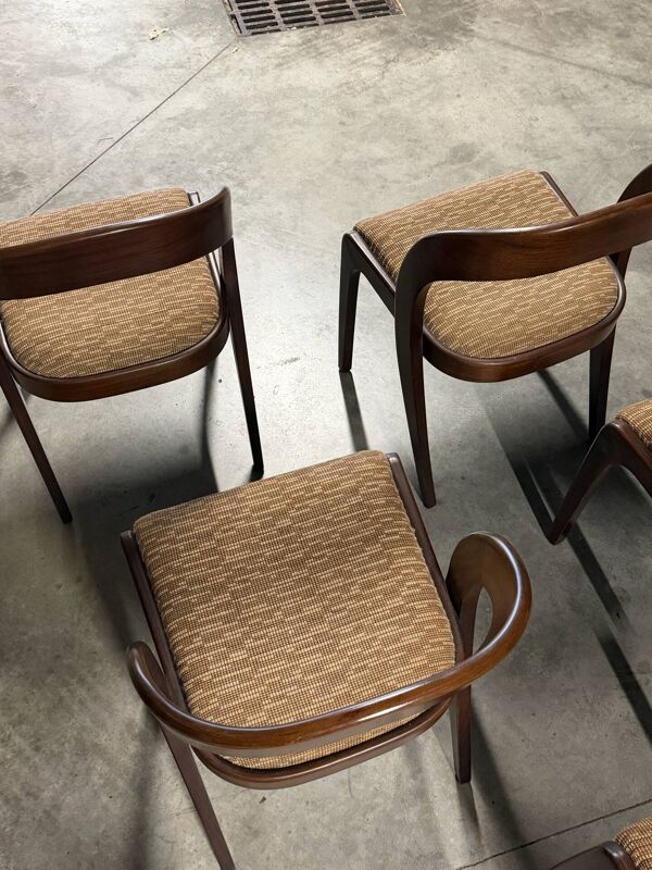 Ensemble de 6 chaises « Gondole » Baumann années 60