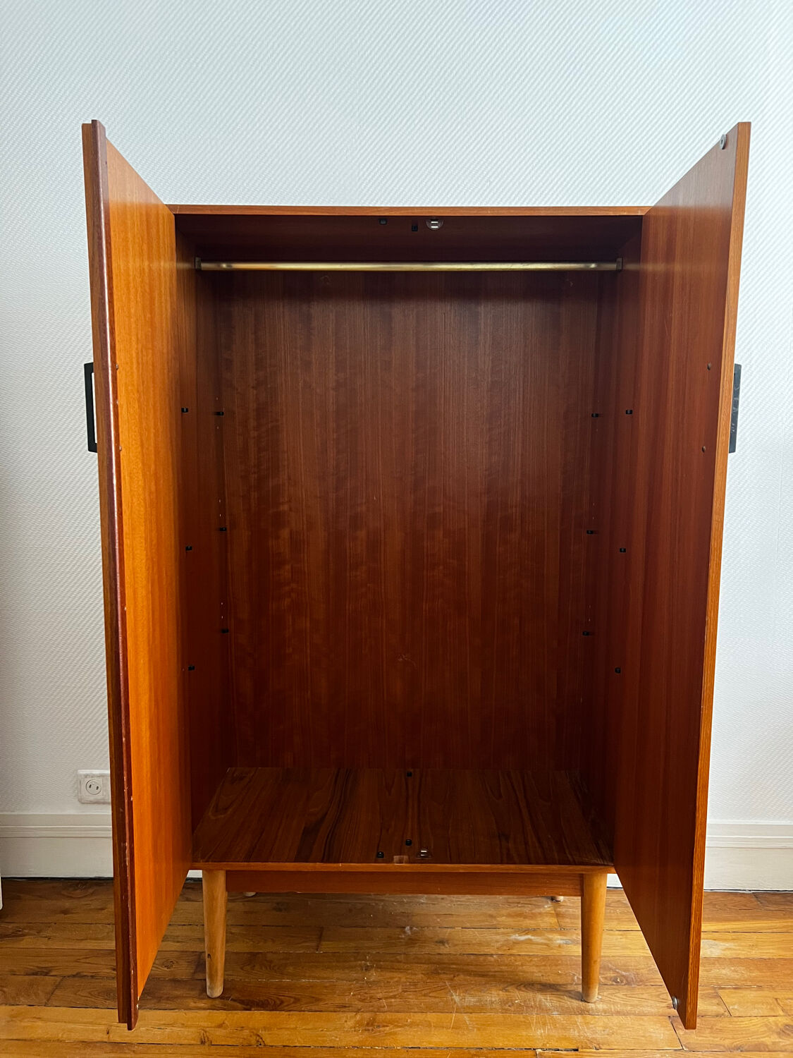 "Brissac" wardrobe in teak, 1950s