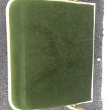 Lot of 4 golden folding chairs green velvet