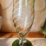 Vase in gradients of green Murano