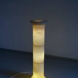 Alabaster column pedestal floor lamp | Italy | 1980s