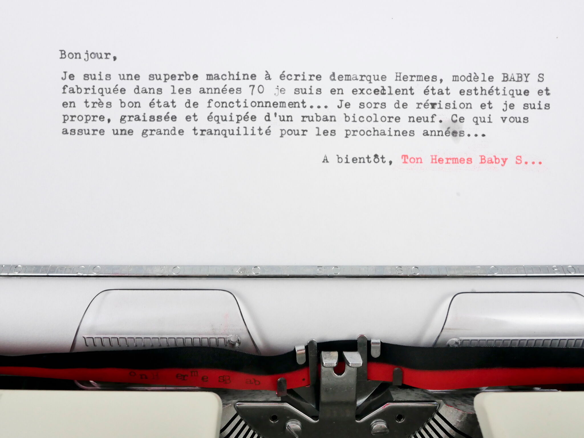 Hermes baby S typewriter