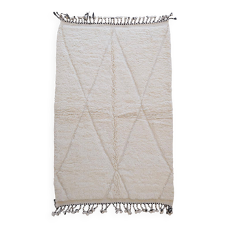 Tapis Beni Ouarain Blanc - 249 x 162 cm
