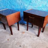 Lot 2 vintage bedside tables