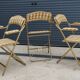 Serie de 3 fauteuils vintage pliants