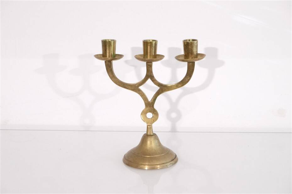 Scandinavian vintage brass candlestick