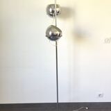 Eyeball chrome metal floor lamp