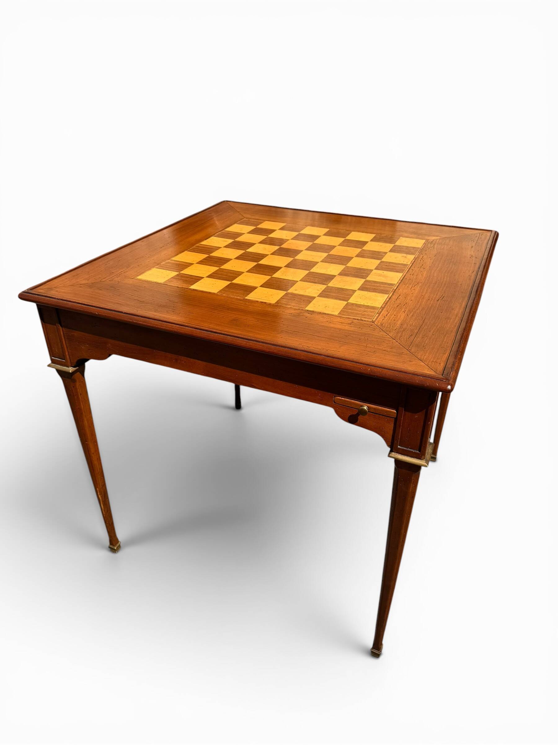 Square game table "tric trac" in Louis XVI style, 19th century.