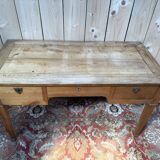 Bureau plat en merisier époque Louis XVI