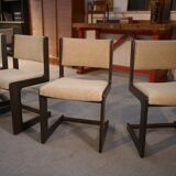 Ensemble de 6 chaises CASALA en chêne foncé 1970's