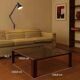 Vintage coffee table from the 1970s-80s in enamelled metal and smoked glass.