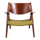 CH-28 Teak and Unika Vaev Easychair by Hans J. Wegner 1960s
