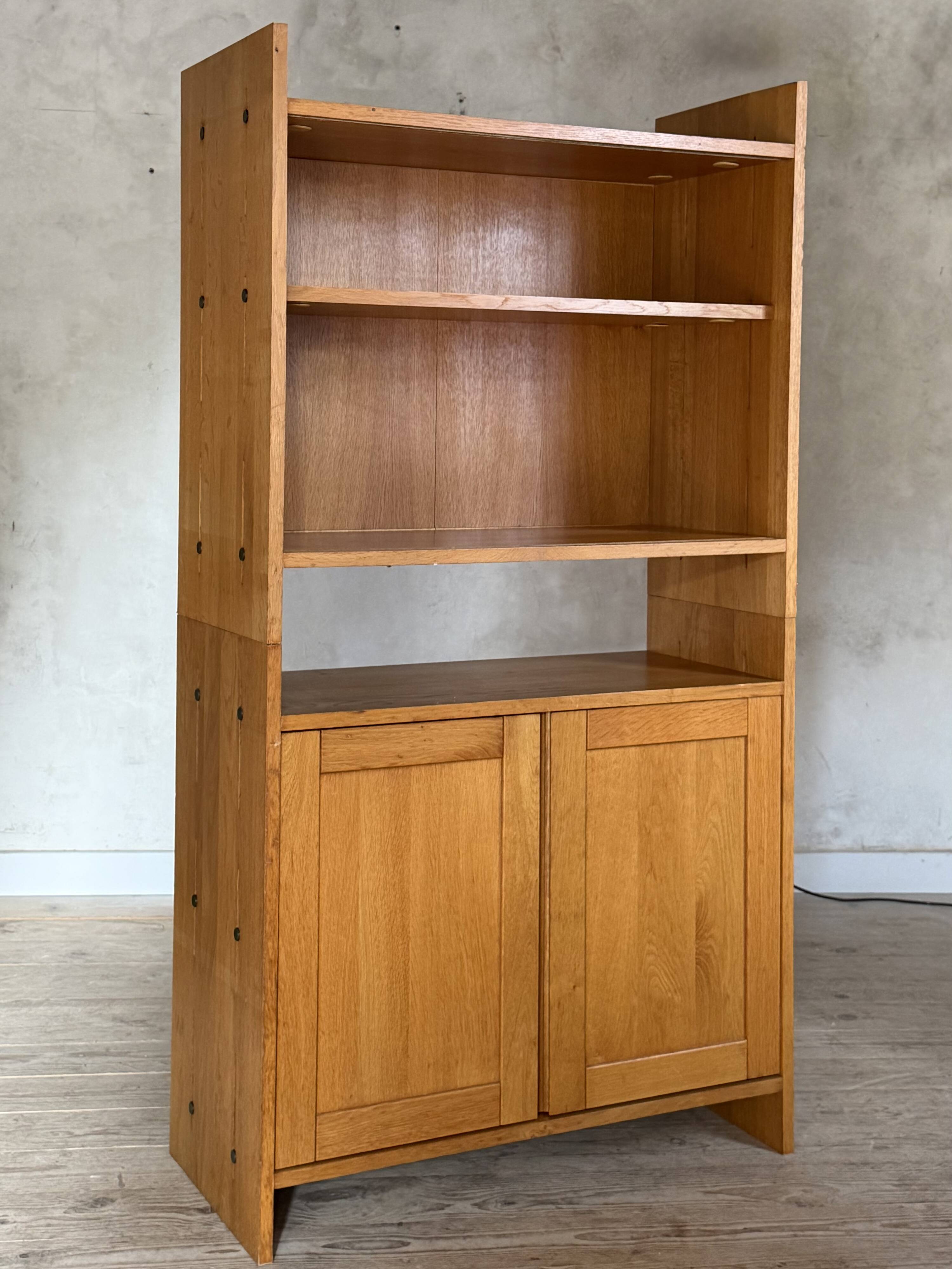 Vintage oak display bookcase