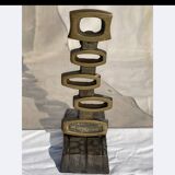 Modernist bronze firewall