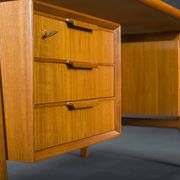 Model 75 Teak Desk by Gunni Omann for Omann Jun Furniture Factory, 1960s