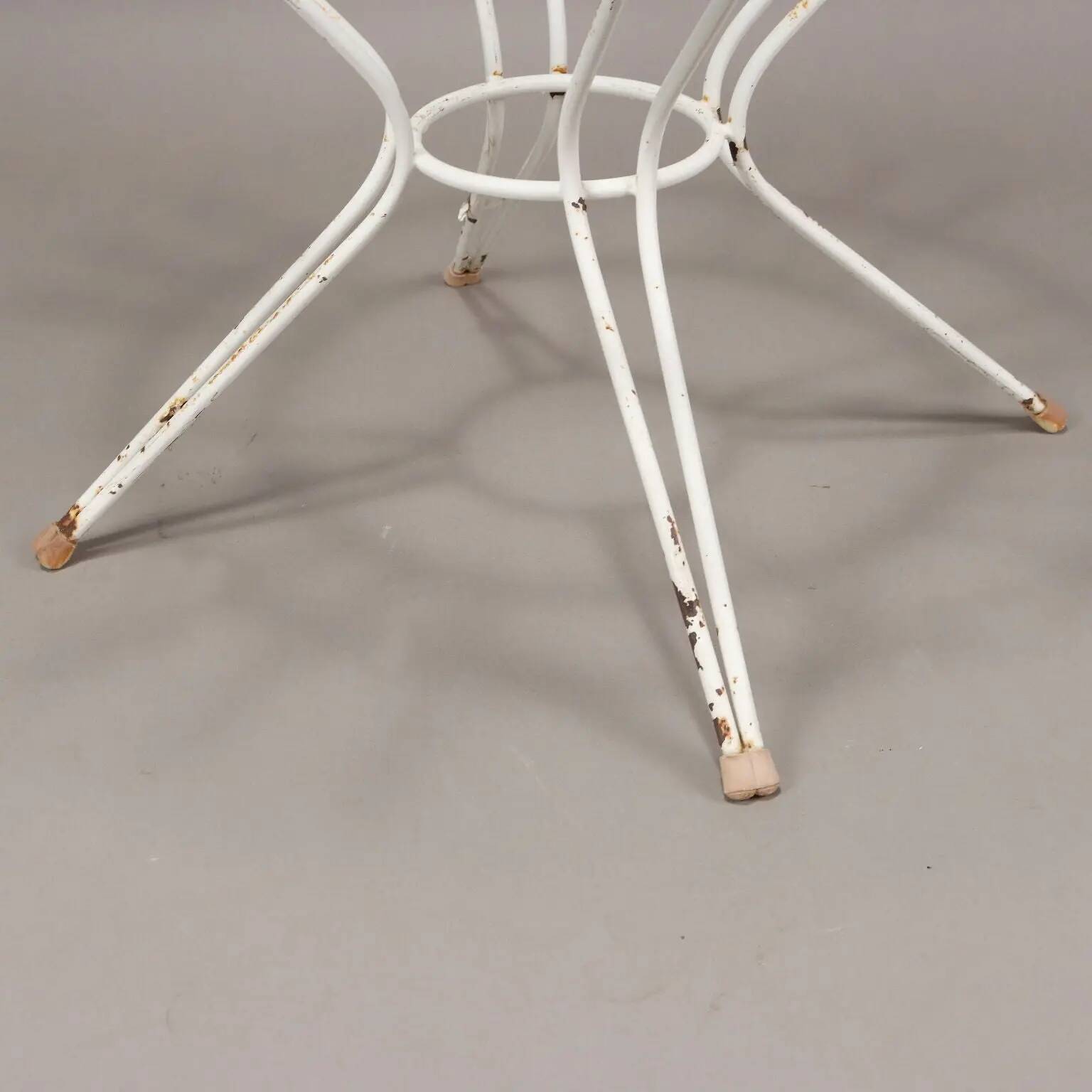 Vintage coffee table in wrought iron and glass, Italy, 1950s.