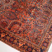 Handmade antique Persian Sarouk rug 4.1' x 6.5' (125cm x 198cm) 1920s - 1B789