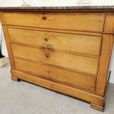 Louis Philippe walnut and marble dresser