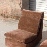 Walter Knoll Collection pair of modular armchairs in two-seater sofa 1970s