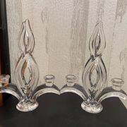 Pair of crystal candlesticks