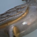 Brass peacock sculpture