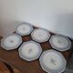 Set of 6 octagonal dessert plates Fanny St Amand