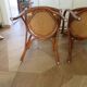 Vintage lot of 2 woven bamboo rattan armchairs - Curved wood - 1980s