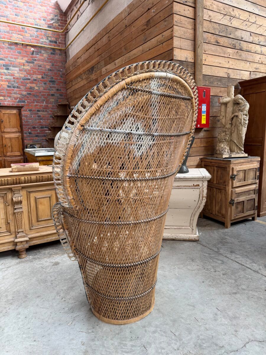 Emmanuelle armchair in wicker and rattan