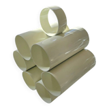 Space Age newspaper stand / magazine holder / model 6635 in white by Opal Germany / mid-century 70s