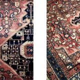 Vintage Hand-Woven Oriental Middle Eastern Zanjan Hamadan Rug, 1960s