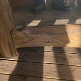 Mirror with irregular wood