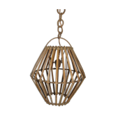 Suspension en rotin vintage