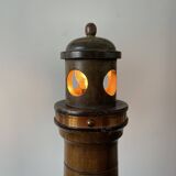 Souvenir lighthouse lamp from Calais in wood