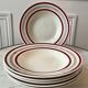 Set of 6 hollow plates Gien 50s