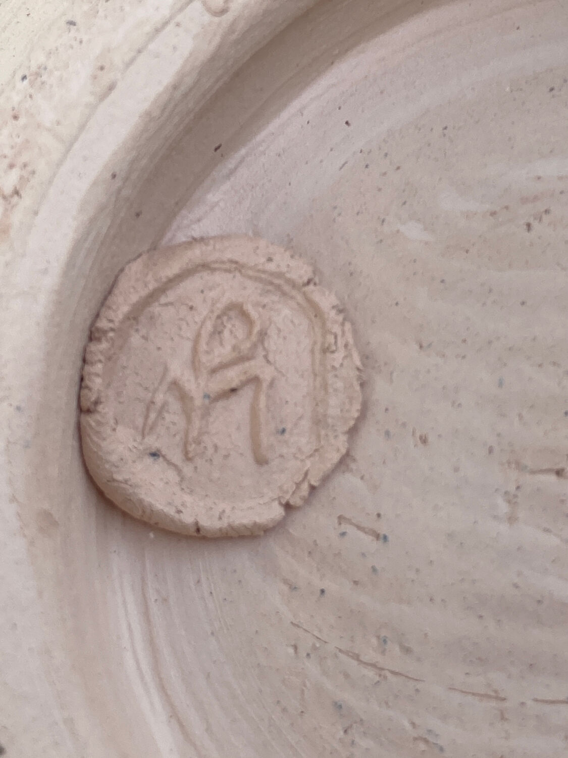 Teapot in blue and beige Japanese stoneware