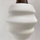 Teak and opaline pendant light from the 60s by Louis Kalff for Philips