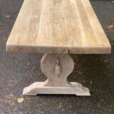Table à manger de monastère rénovée en chêne massif du 19ème 200cm