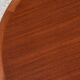 Midcentury Danish round coffee table in teak and cane by Johannes Andersen for Silkeborg 1960s