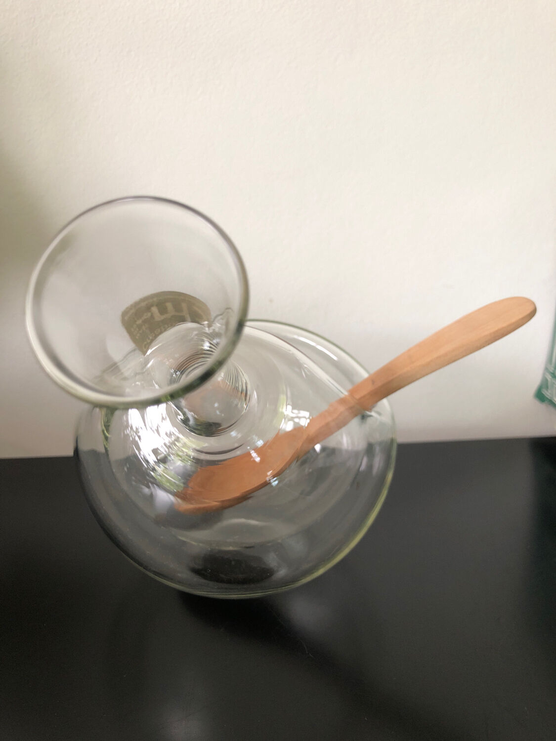 Bain-marie gravy boat glass blown vintage 1970